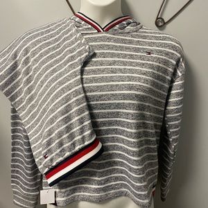 Tommy Hilfiger Lounge set NWT grey and white striped size small.
